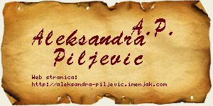 Aleksandra Piljević vizit kartica